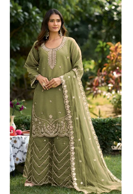 D 3537 A To D By Deepsy Maska Silk Readymade Pakistani Plazzo Suits 